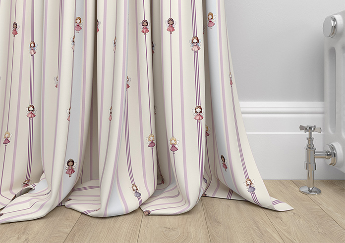 Fairy Cakes, Fairy Stripe Sponge - Made to Measure Curtains - Image 6
